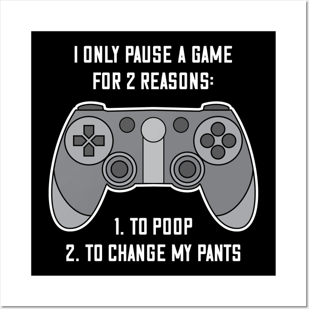 Funny Gamer Poop Joke Wall Art by Huhnerdieb Apparel